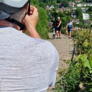 Arrivée d'un champion avec sa coach