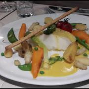 Plat de poisson, avec du poisson