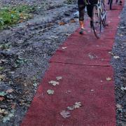 Tapis rouge à l'arrivée